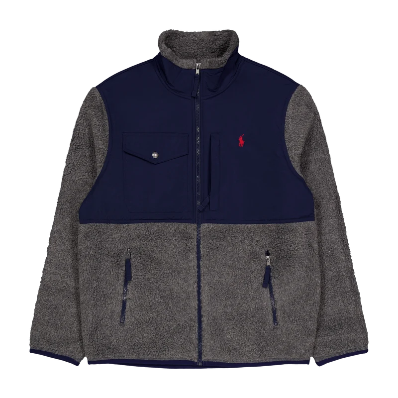 Wind-Blocking Hybrid Jacket Barclay Heather/Newport Navy