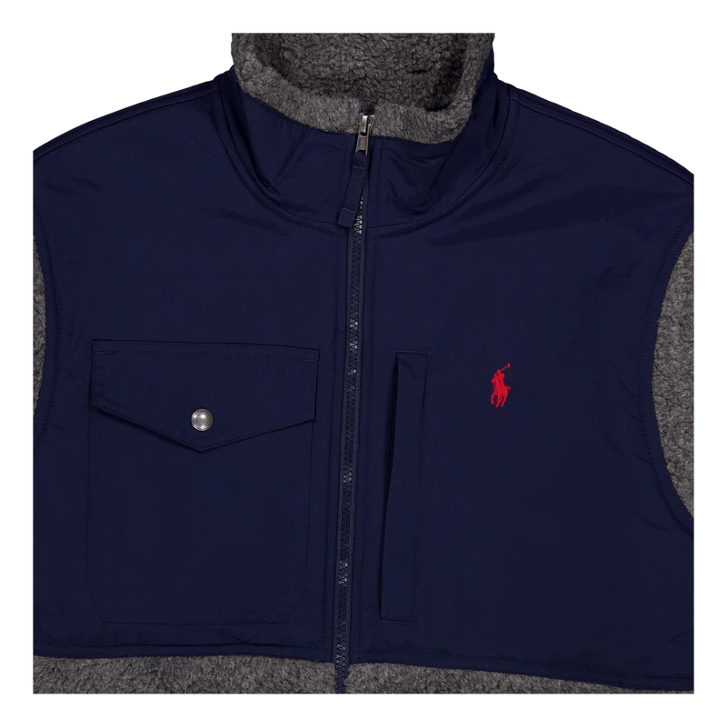 Wind-Blocking Hybrid Jacket Barclay Heather/Newport Navy