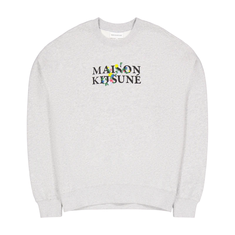 Maison Kitsune Flowers Comfort Grey Melange