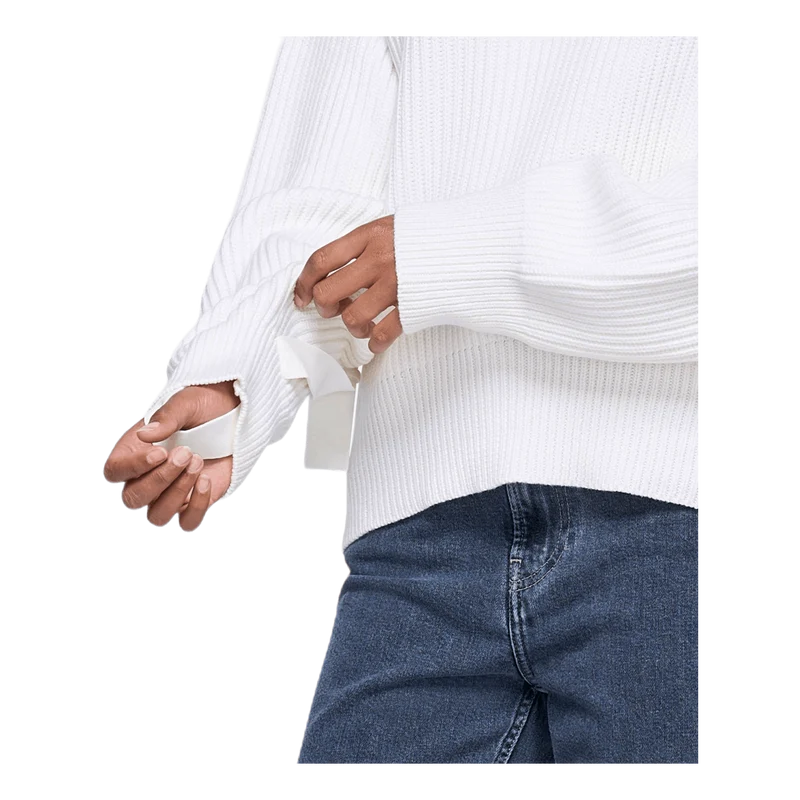 Wool Cotton Crewneck White