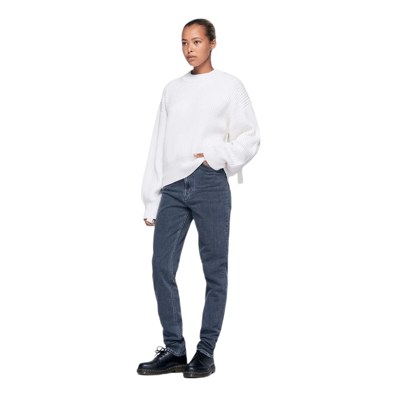 Wool Cotton Crewneck White