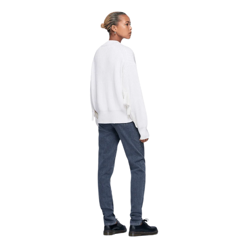 Wool Cotton Crewneck White
