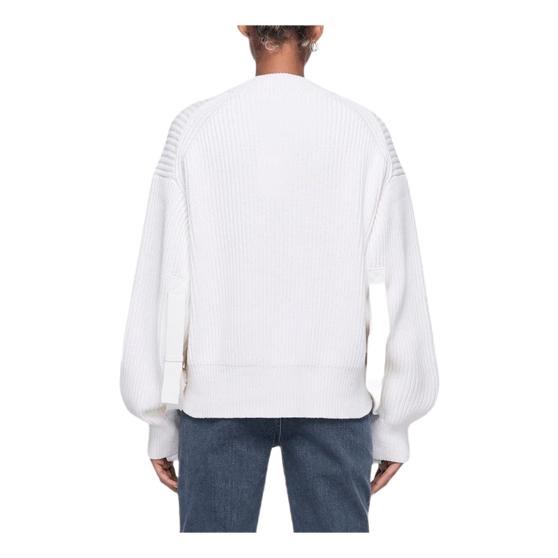 Wool Cotton Crewneck White