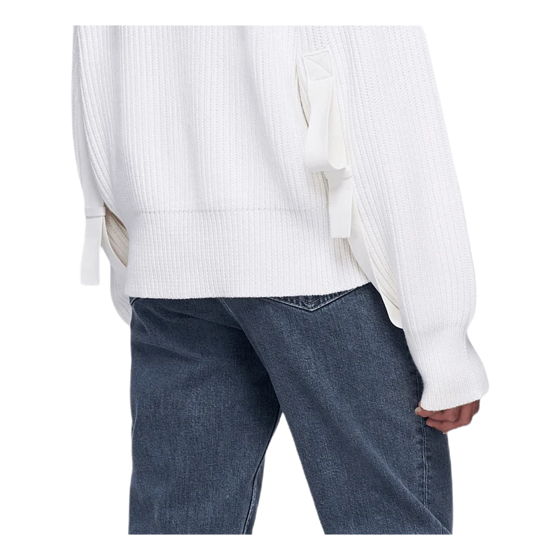 Wool Cotton Crewneck White