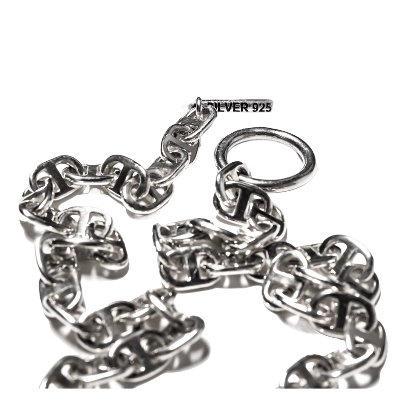 Chain Link Necklace 7mm Silver 925