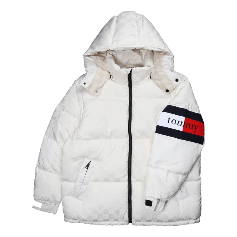 Tjcu Monogram Puffer Jacket Ancient White