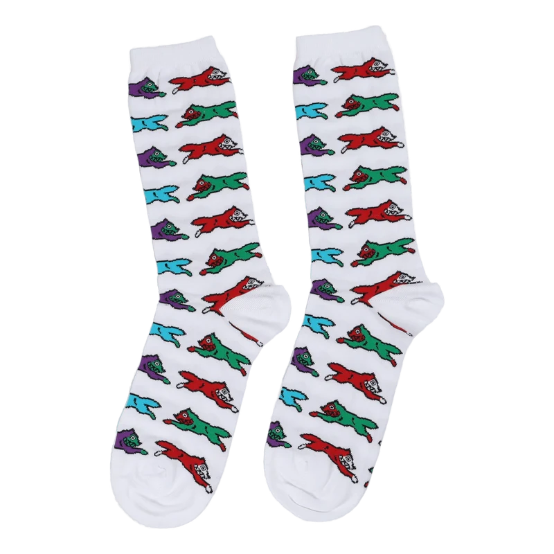 Running Dog Socks White