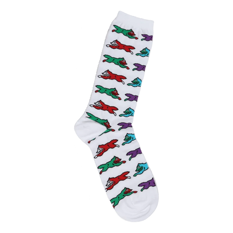 Running Dog Socks White