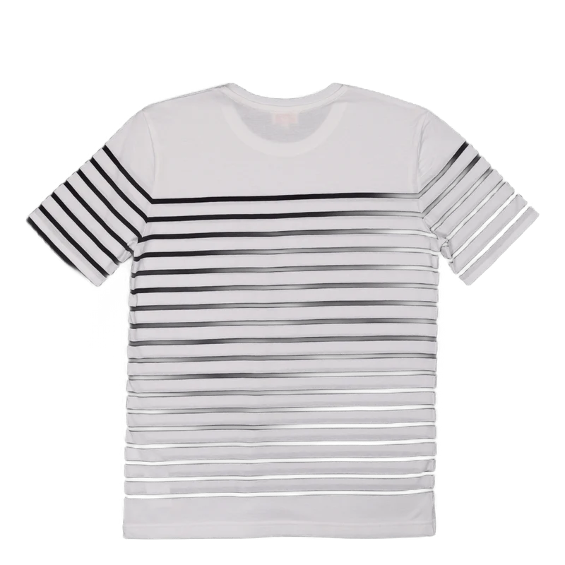 Striped Breton Shirt''etel'' White/navire Navy