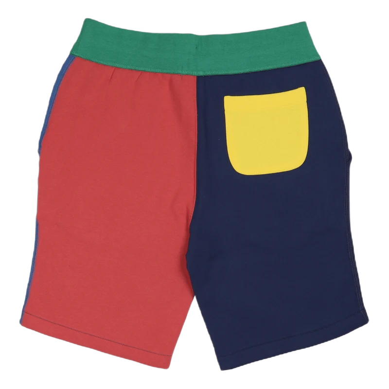 The RL Fleece Color-Blocked Short Light Navy Multi