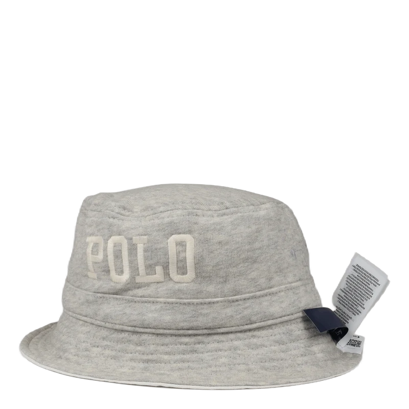 Reversible Fleece & Twill Bucket Hat Lght Sprt Hthr/Deckwash White