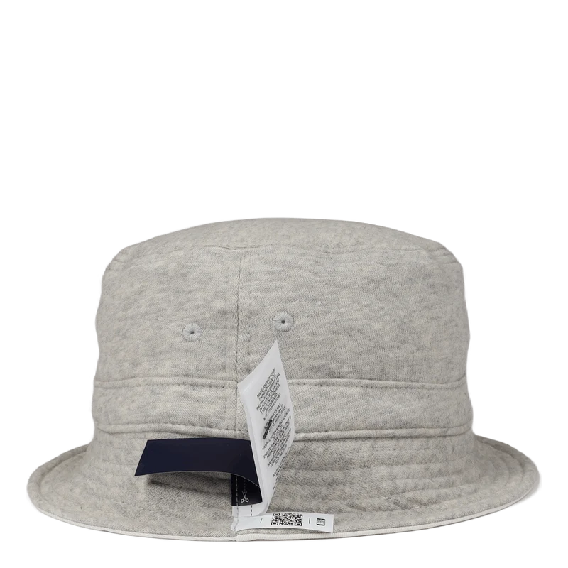 Reversible Fleece & Twill Bucket Hat Lght Sprt Hthr/Deckwash White
