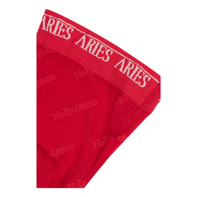 No Problemo Logo Tights Red