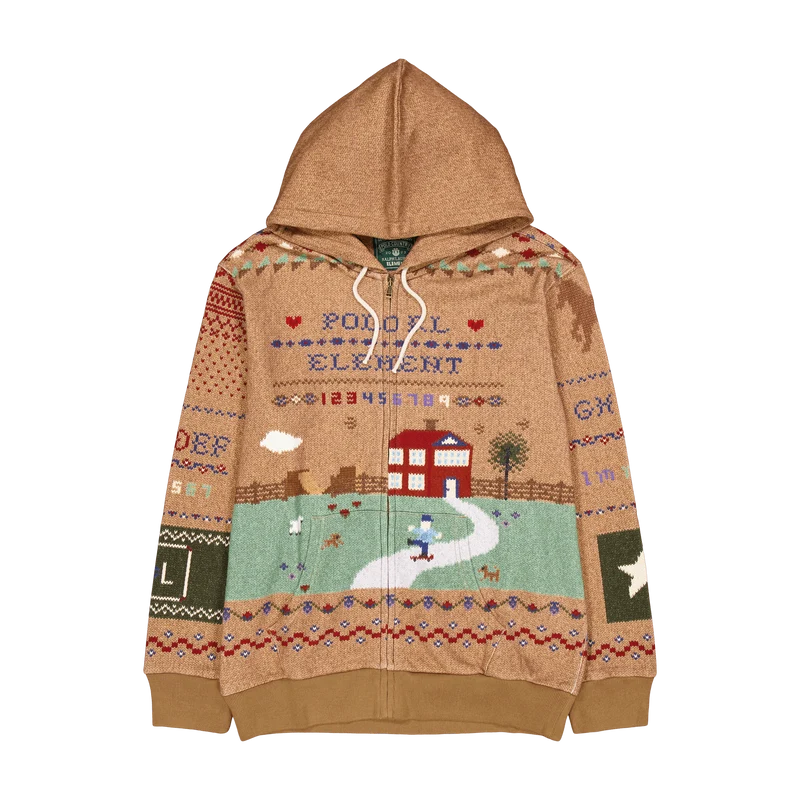 Polo x Element Fleece Hoodie Brown Multi