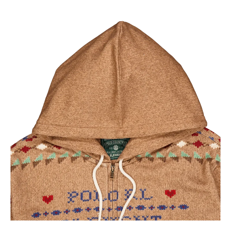Polo x Element Fleece Hoodie Brown Multi