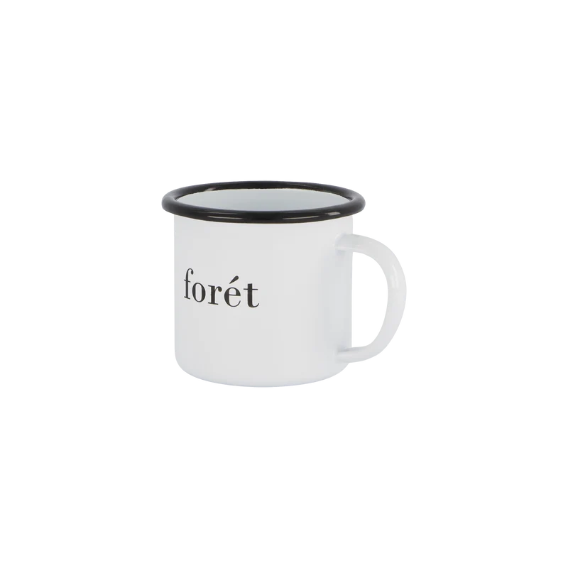 Bean Enamel Mug White