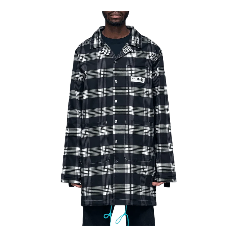 X Rhude All Over Print Coat White