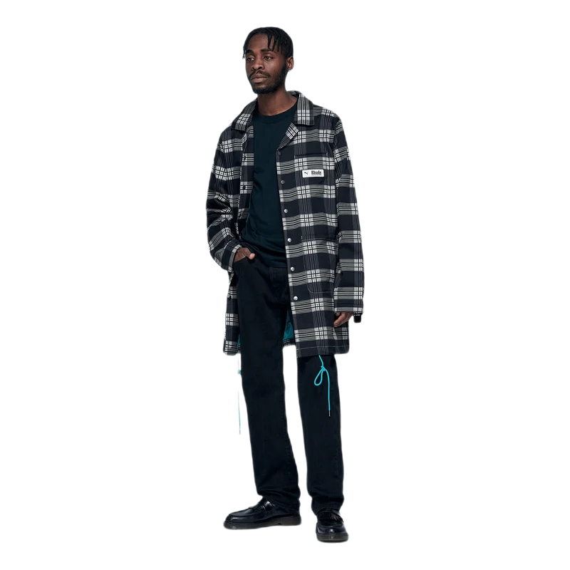 X Rhude All Over Print Coat White