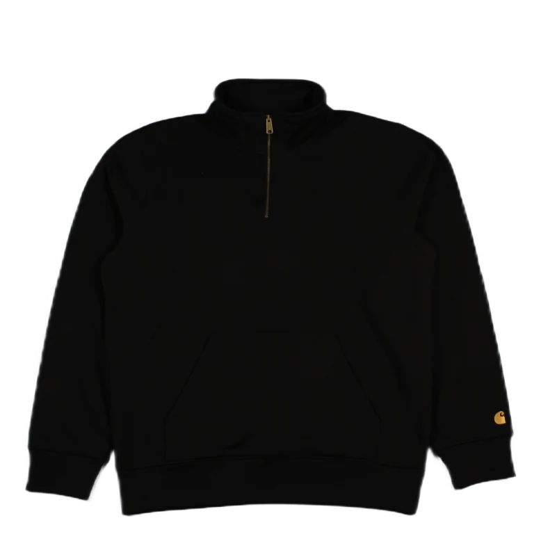 Chase Neck Zip Sweat Cotton/po Black / Gold