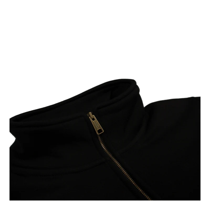 Chase Neck Zip Sweat Cotton/po Black / Gold