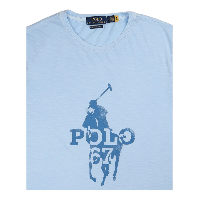 Custom Slim Fit Big Pony Logo T-Shirt Elite Blue