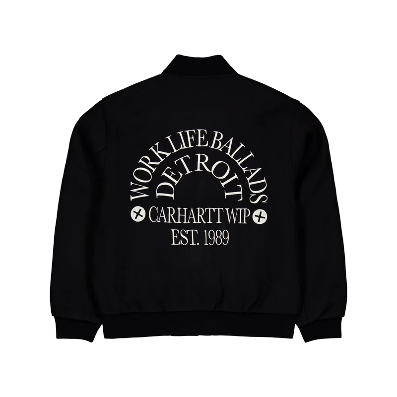 Work Varsity Bomber Black