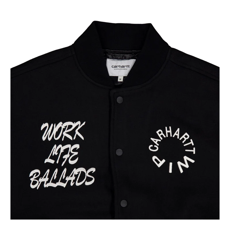 Work Varsity Bomber Black