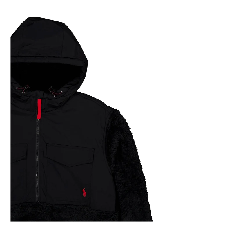 Hybrid Hoodie Polo Black