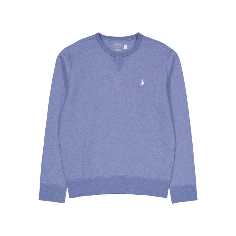 Marled Double-Knit Sweatshirt Lattice Blue Heather
