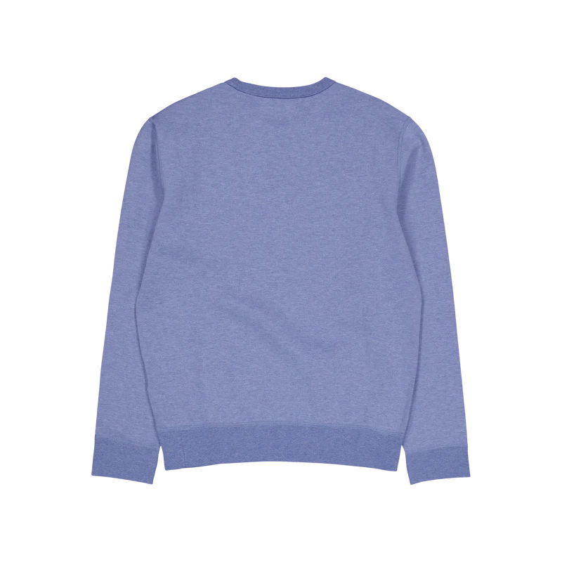 Marled Double-Knit Sweatshirt Lattice Blue Heather