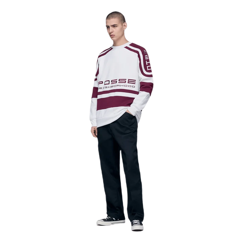 Jersey / Ce-crew . Ls White