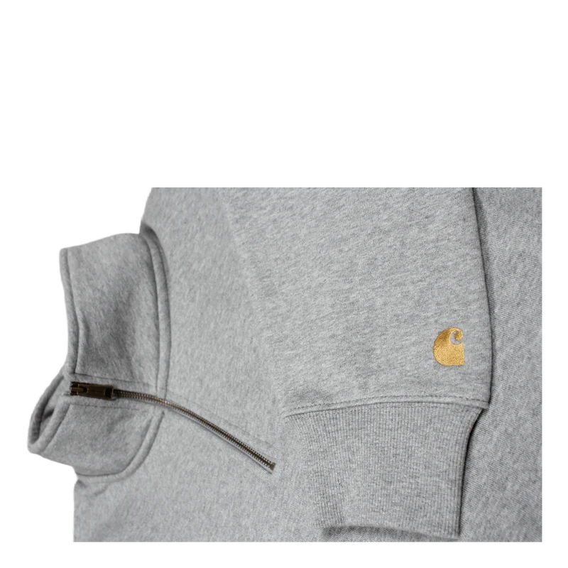 Chase Neck Zip Sweat Cotton/po Grey Heather / Gold