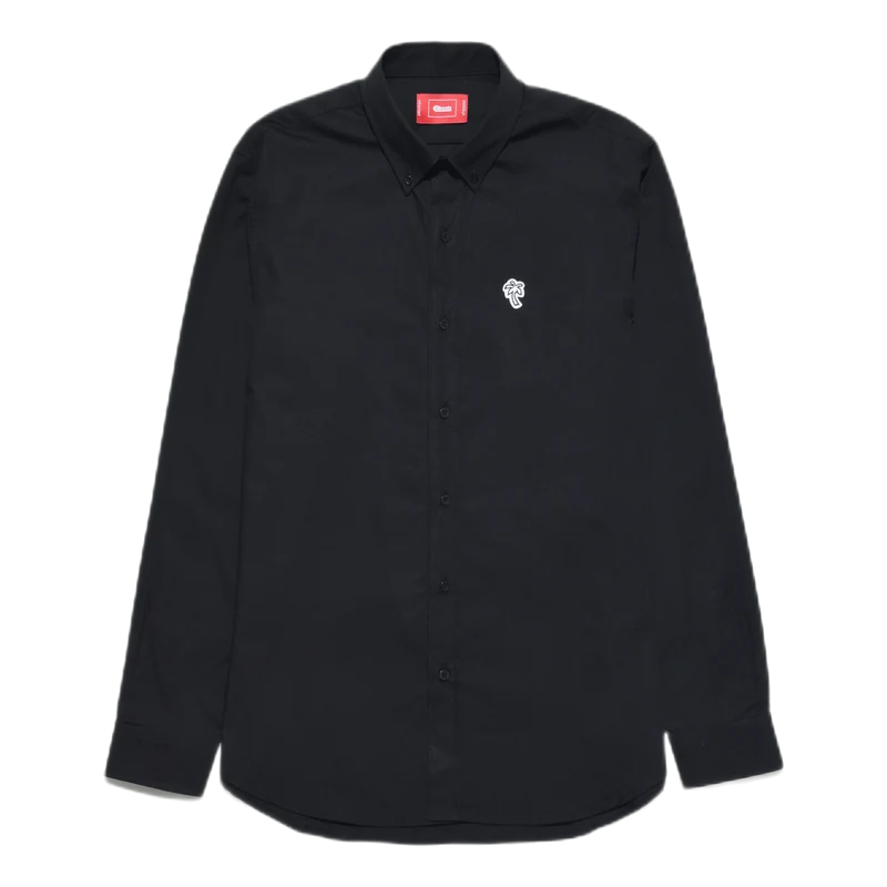 Poplin Palm Shirt Black