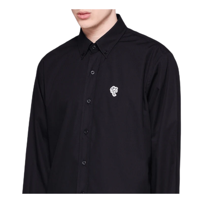 Poplin Palm Shirt Black