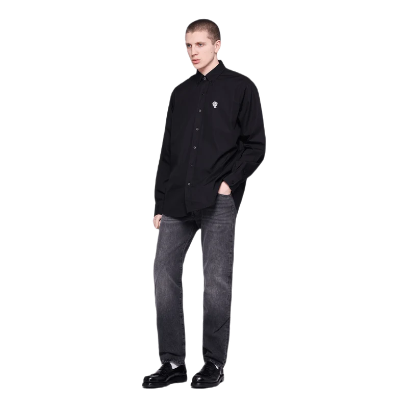 Poplin Palm Shirt Black