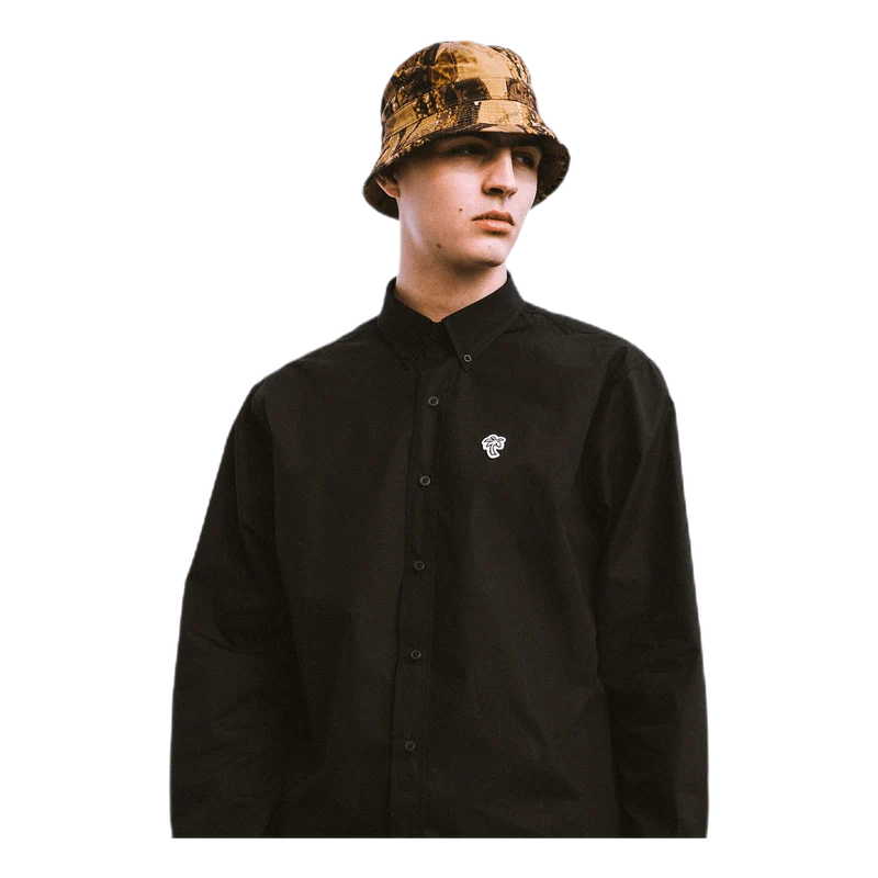 Poplin Palm Shirt Black