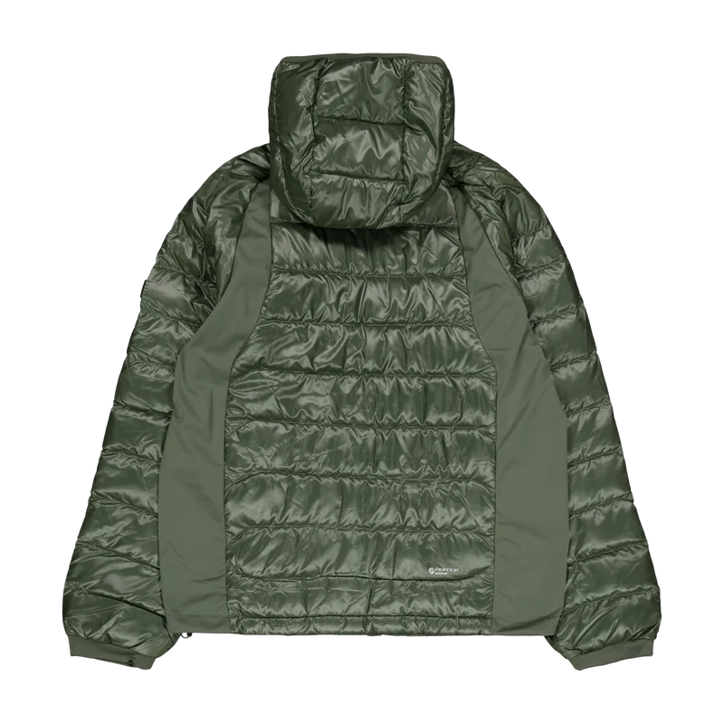 Water-Repellent Hybrid Down Jacket Fossil Green