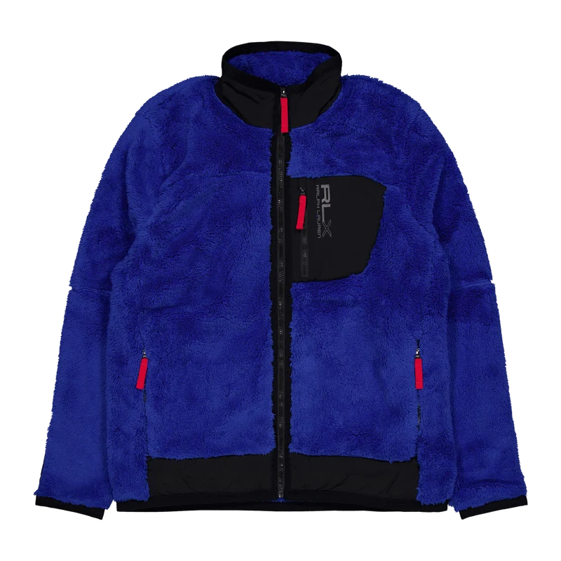 High-Pile Fleece Jacket New Sapphire/Polo Black