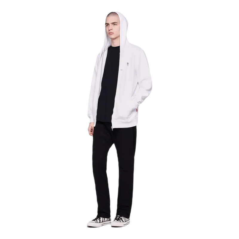 Palm Patch Zip Hoodie White