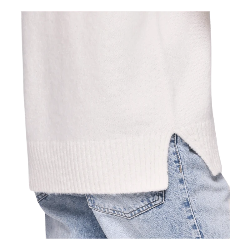Brushed Alpaca Open Sweater White
