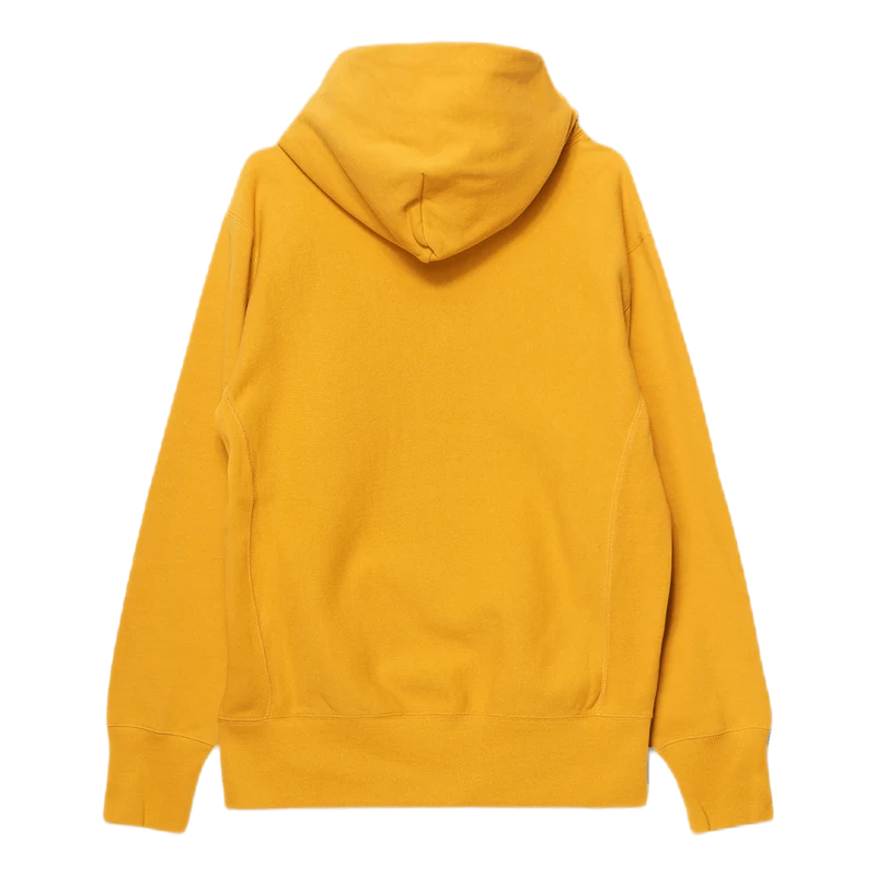 Reverse Weave Pullover Hood Yellow