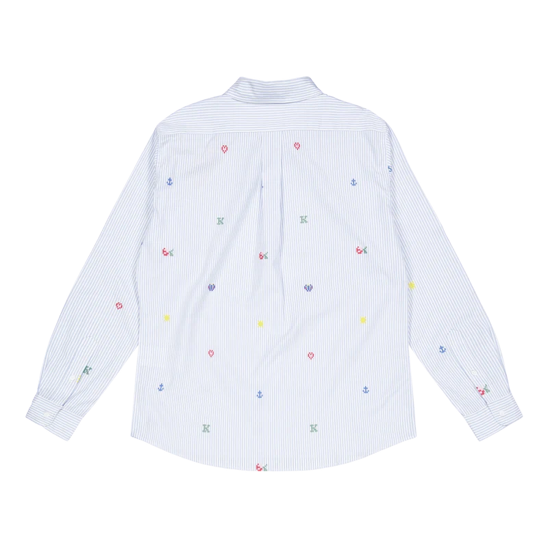Shirt Ls Kenzo Pixel Light Blue