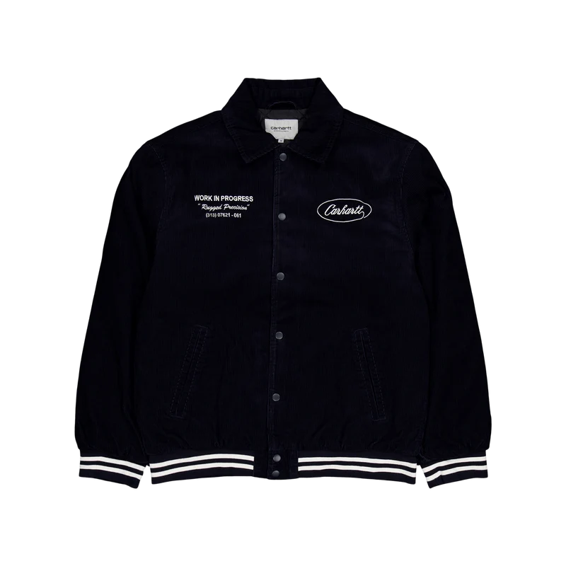 Rugged Letterman Jacket Dark Navy / Wax