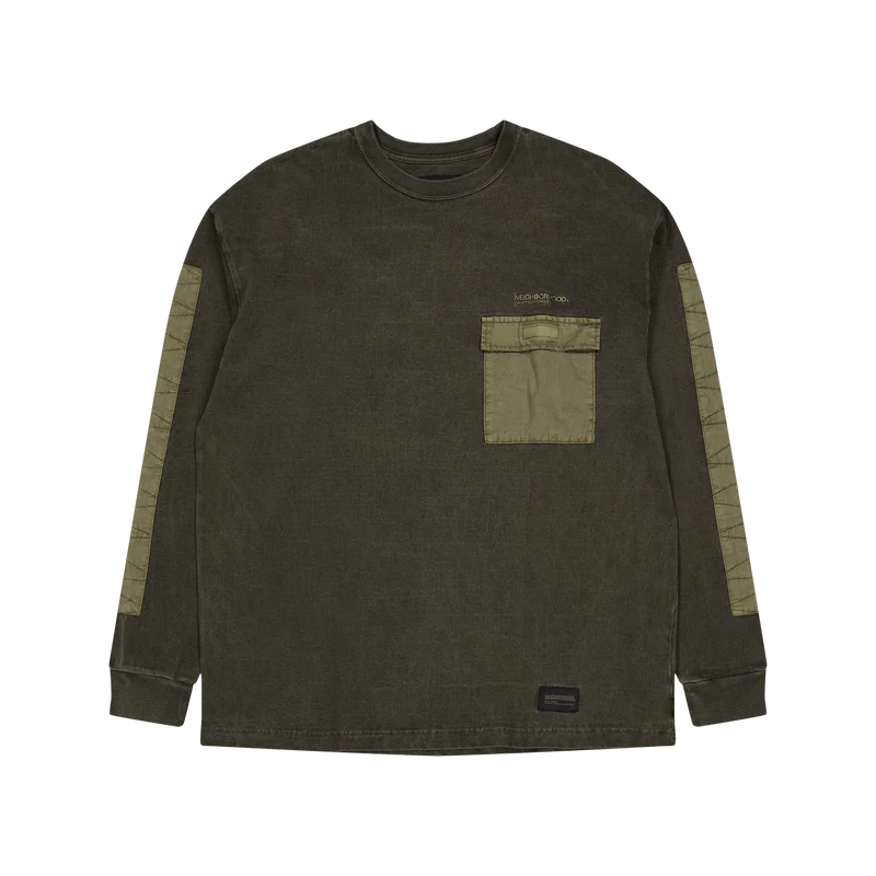 Design Pigment Dyed Crewneck L Olive Drab