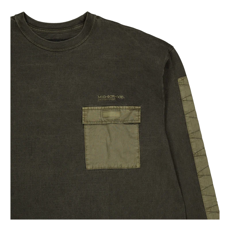 Design Pigment Dyed Crewneck L Olive Drab