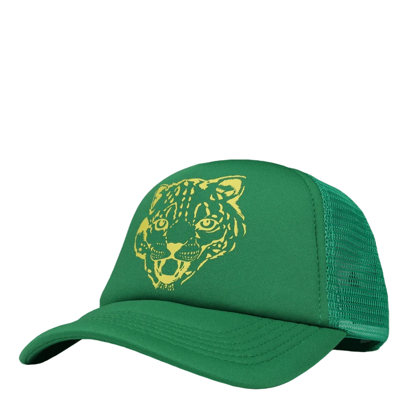Leopard Trucker Cap Green
