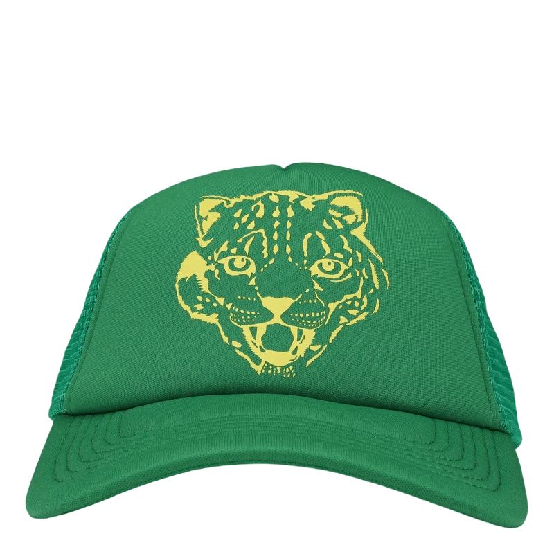 Leopard Trucker Cap Green