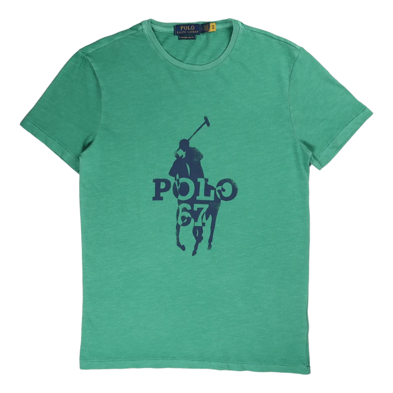 Custom Slim Fit Big Pony Logo T-Shirt Raft Green