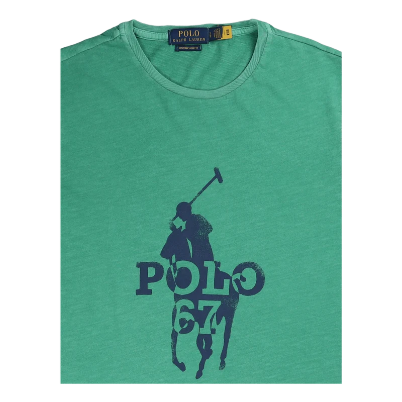 Custom Slim Fit Big Pony Logo T-Shirt Raft Green