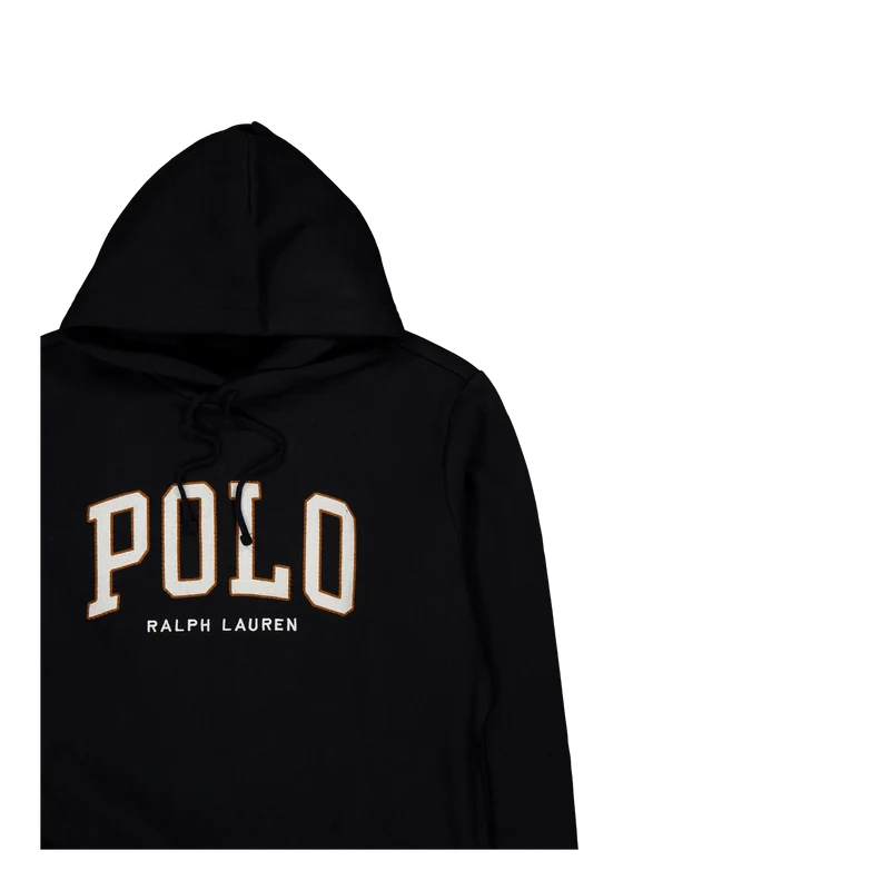 The RL Fleece Logo Hoodie Polo Black